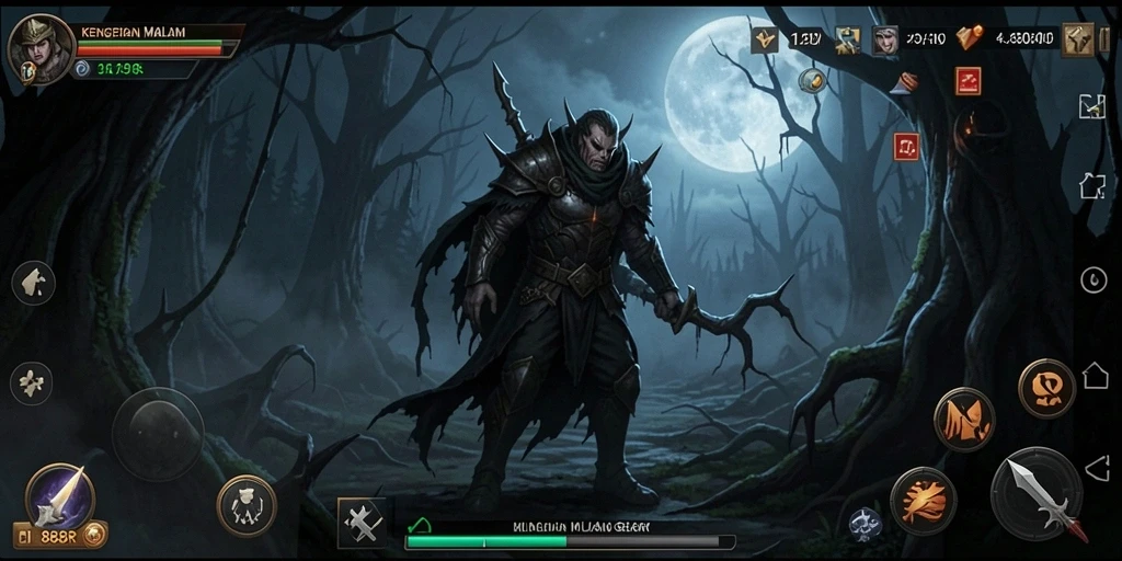 Screenshot gameplay menakutkan dari 888R yang penuh ketegangan.