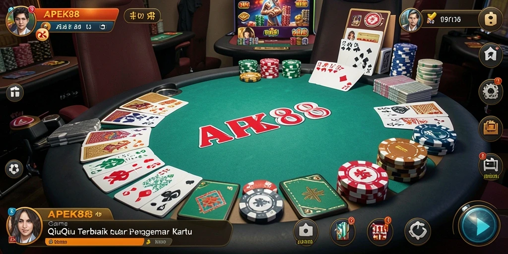 Tampilan gameplay menarik APEK88 dalam aksi QiuQiu.