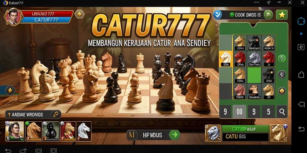 Screenshot gameplay CATUR777 menampilkan aksi seru dalam membangun klub catur.