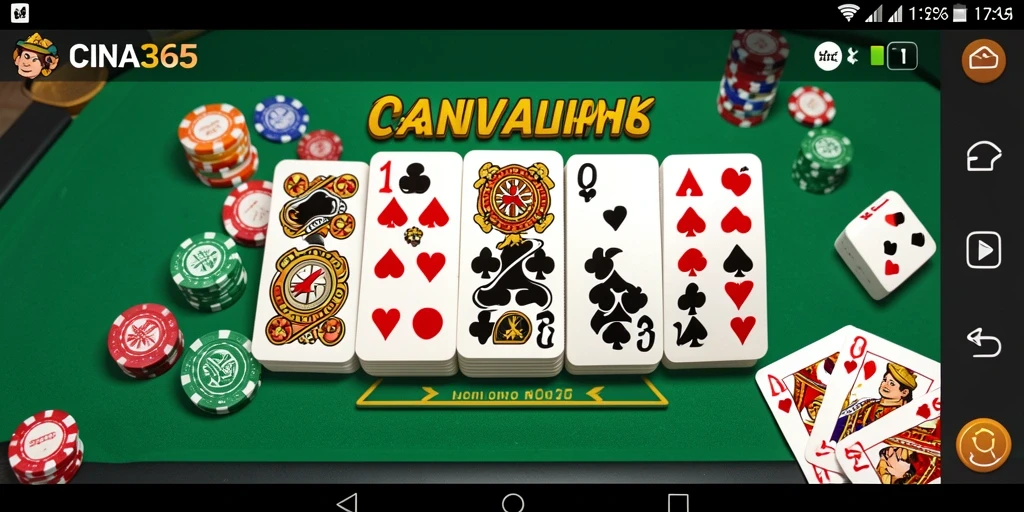 Gameplay CINA365 menampilkan serunya bermain domino dengan teman.