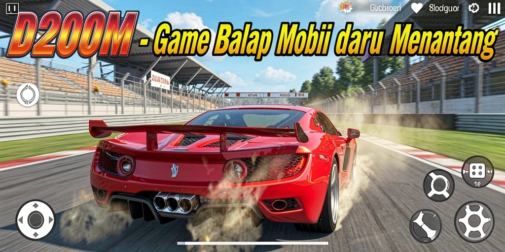 Tampilan gameplay menarik dari D200M yang siap mengadu kecepatan.