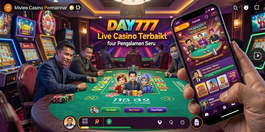 Tampilan gameplay Live Casino yang menarik dan interaktif dari DAY777.