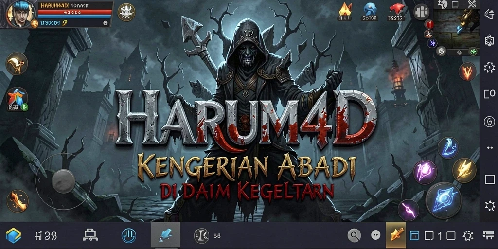Tampilan gameplay menyeramkan dari <strong>HARUM4D</strong> yang penuh dengan ketegangan.