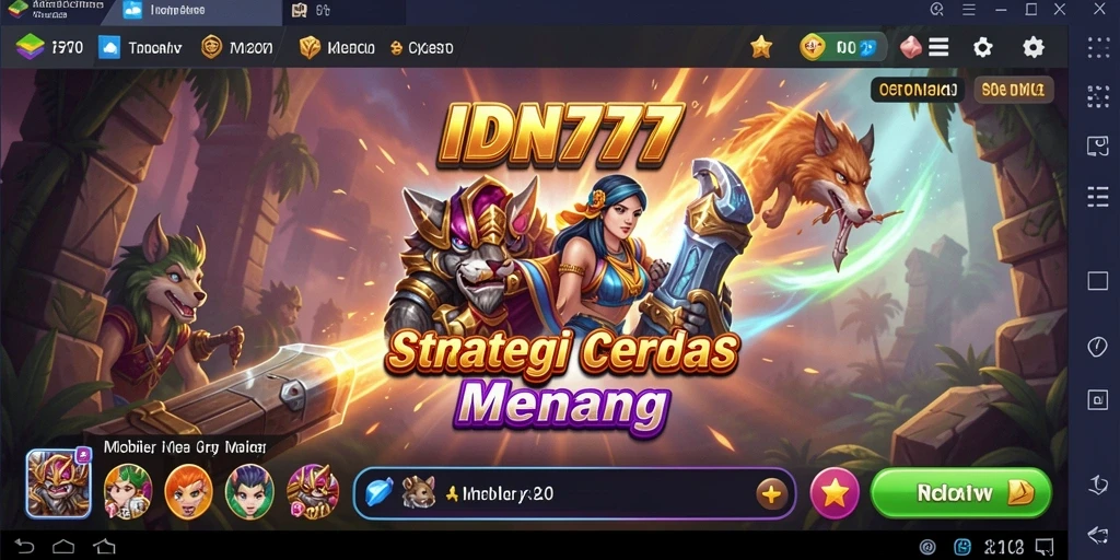 Tampilan antarmuka permainan strategi yang mendebarkan di IDN777.