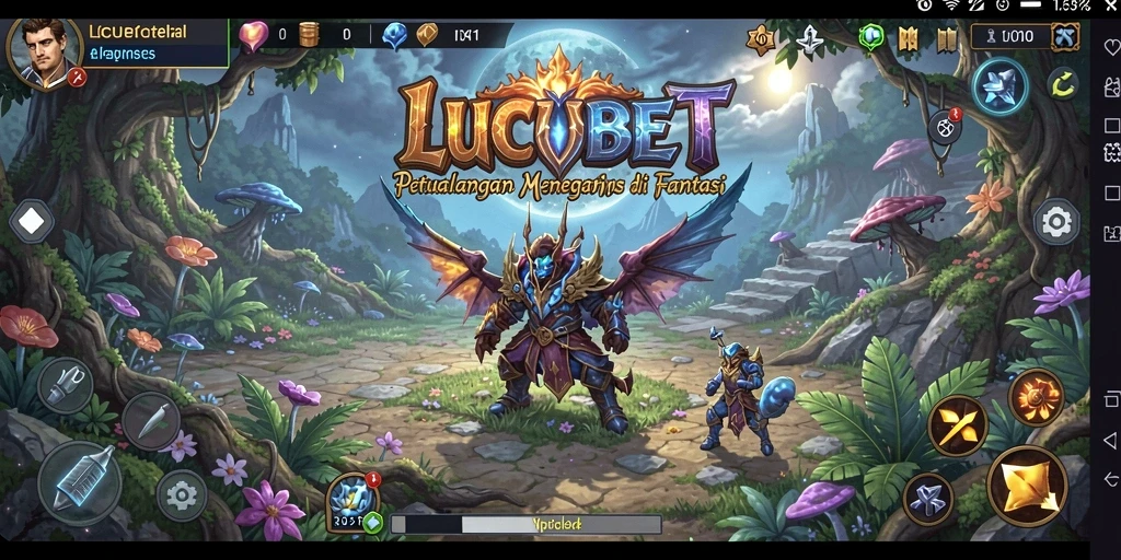 Tangkapan layar gameplay LUCUBET menunjukkan petualangan seru di dunia fantastis.