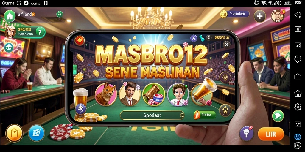 Screenshot utama MASBRO12 menampilkan gameplay Kasino yang menarik.