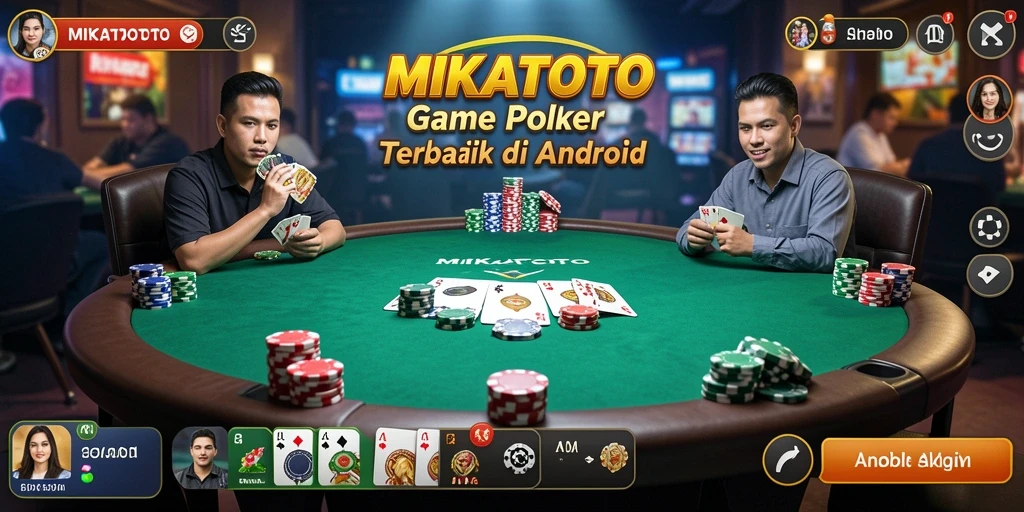 Tampilan seru gameplay poker di MIKATOTO.