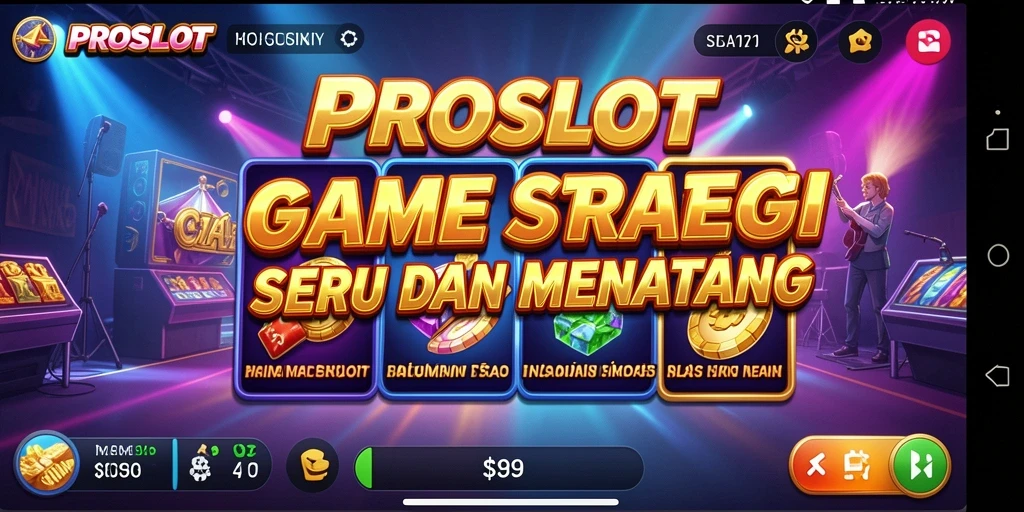 Tampilan gameplay menarik dari PROSLOT dengan berbagai tema slot.