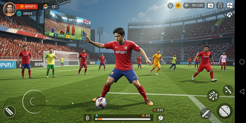 Tampilan gameplay menarik dalam RPVIP1 dengan berbagai cabang olahraga.