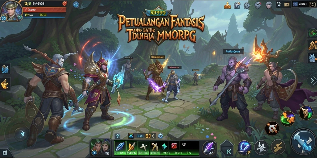 Tangkapan layar gameplay RR999 yang menampilkan aksi seru dalam dunia MMORPG.