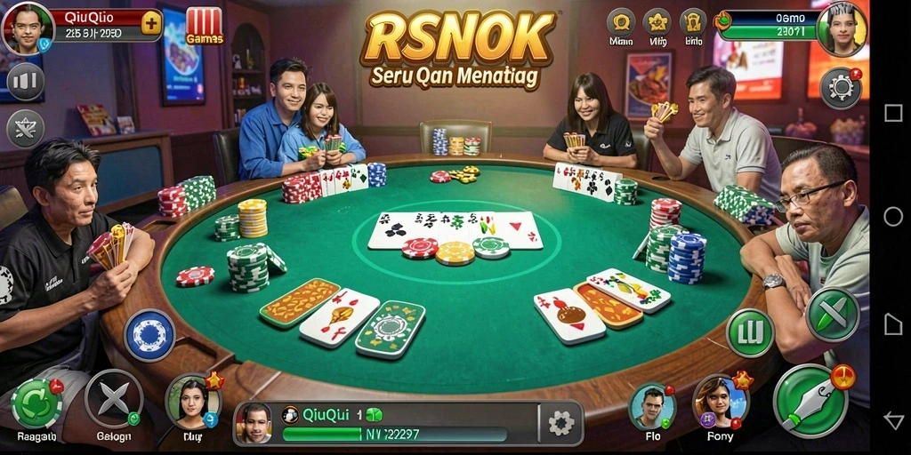 Screenshot gameplay QiuQiu RSNOK yang seru dan kompetitif.