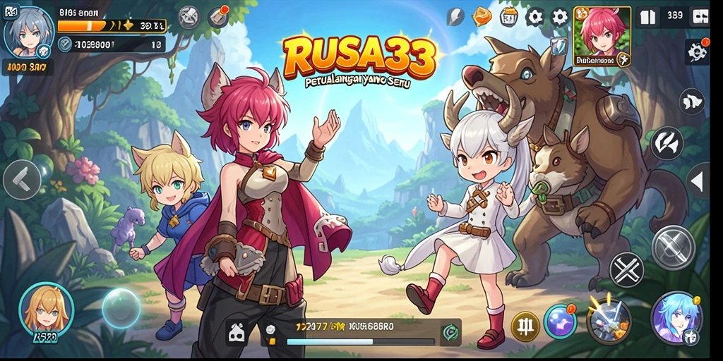 Screenshot gameplay RUSA33 menampilkan karakter Anime yang menarik.