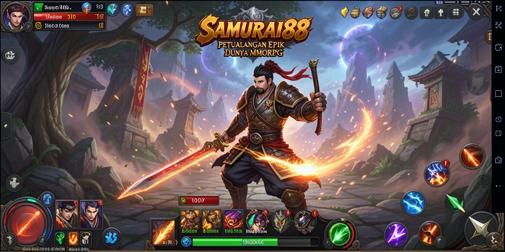 Tangkapan layar gameplay SAMURAI88 yang memukau dan penuh aksi.