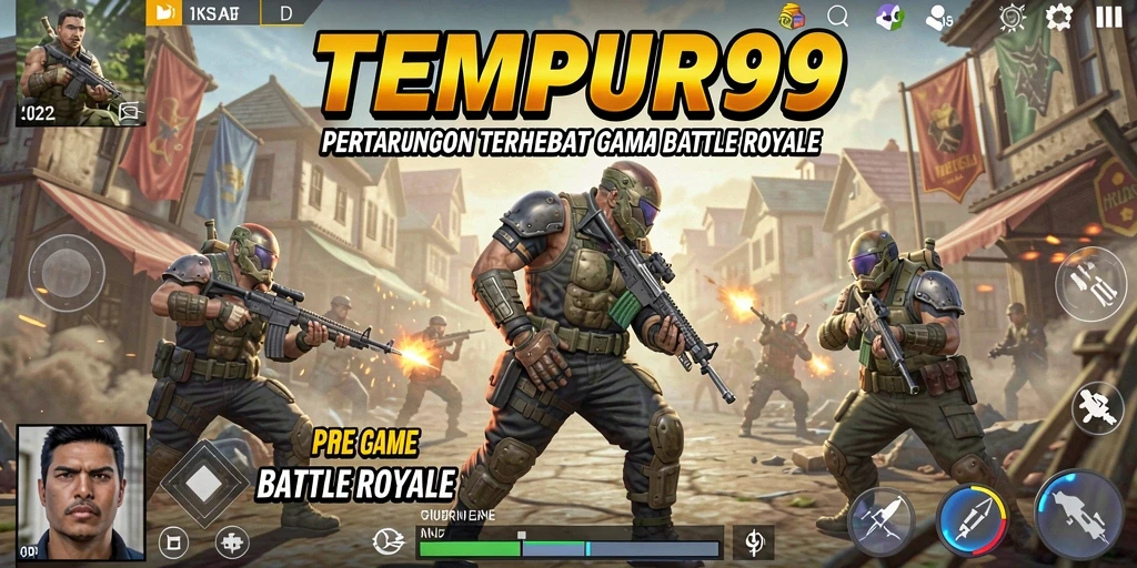 Tangkapan layar gameplay TEMPUR99 yang mendebarkan dan kompetitif.