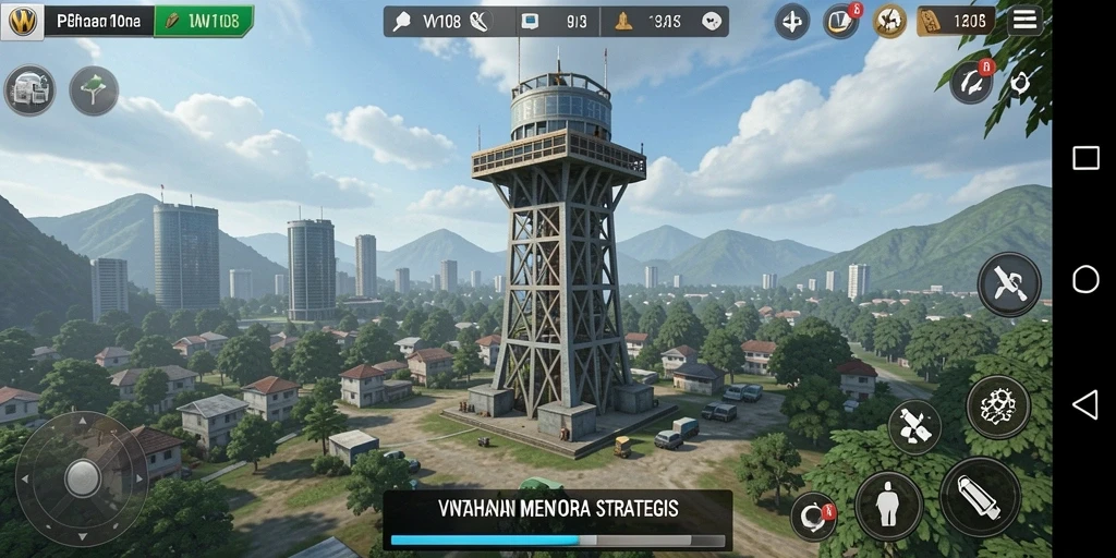 Tampilan gameplay <strong>VW108</strong> yang intens dan menegangkan dalam Tower Defense.