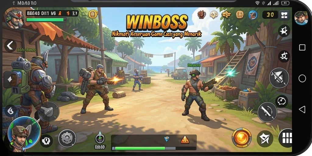 Tangkapan layar gameplay <strong>WINBOSS</strong> yang penuh warna dan menarik.