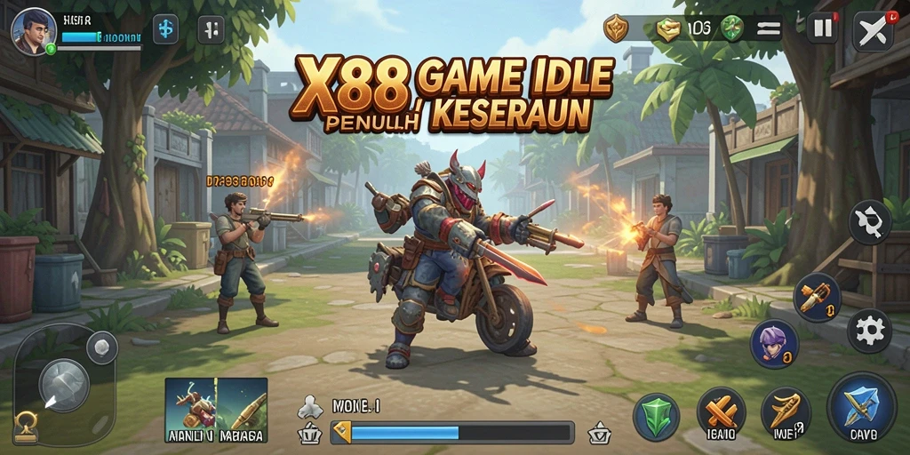 Tampilan gameplay utama X88 yang menarik dan menawan.